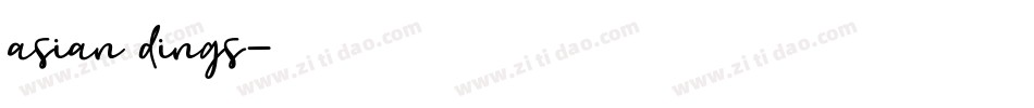 asian dings字体转换